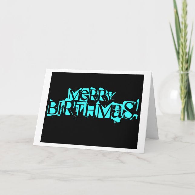 Merry Birthmas Card Feiertagskarte (Vorderseite)