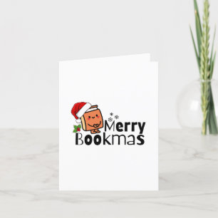 Merry Bookmas Funny Christmas Book Lover Geschenk Feiertagskarte