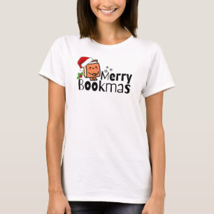 Merry Bookmas Funny Christmas Book Lover Geschenk T-Shirt
