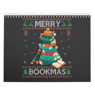 Merry Bookmas Funny Ugly Xmas Sweater Library Gesc Kalender