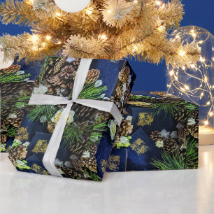 Merry Bookmas (Gold Acorn) Geschenkpapier