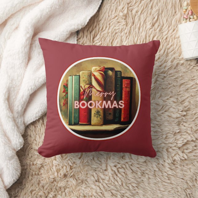 Merry Bookmas, Weihnachtsbibliothek Kissen (Decke)