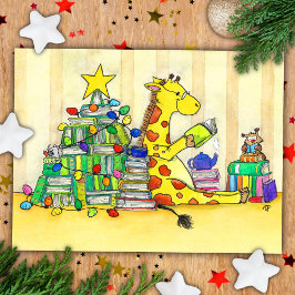 Merry Bookry Weihnachts-Postkarte von Nicole Janes Postkarte