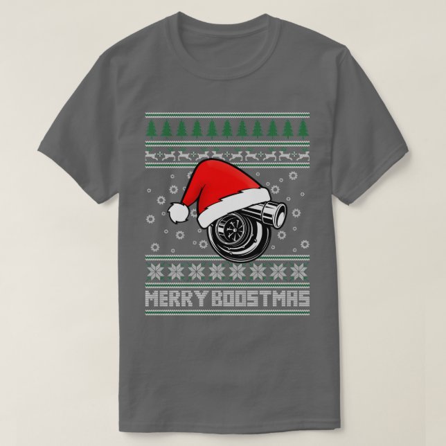 Merry Boostmas Turbo Ugly Christmas T-Shirt (Design vorne)