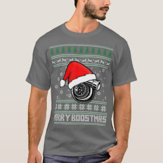 Merry Boostmas Turbo Ugly Christmas T-Shirt