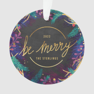 Merry Botanicals Custom Foto Weihnachtsschmuck Ornament