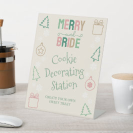 Merry & Bride Cookie-Dekorieren Brautdusche Sockelschild