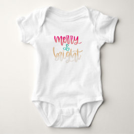 Merry & Bright Christmas Baby Bodysuit Baby Strampler