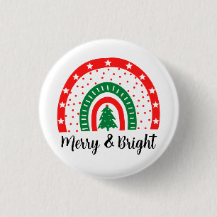 Merry & Bright Christmas Button