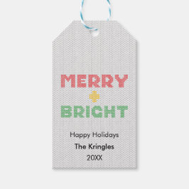 Merry & Bright Christmas Geschenkanhänger