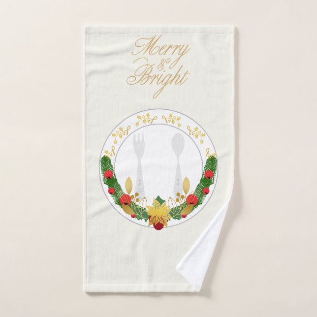 Merry & Bright Christmas Handtuch (Handtuch)