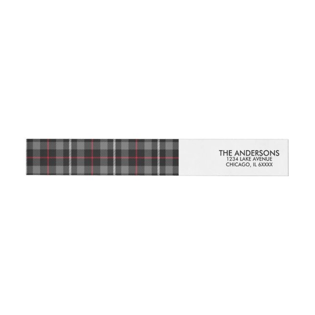 Merry & Bright Christmas Holiday Wraparound Label (Person)