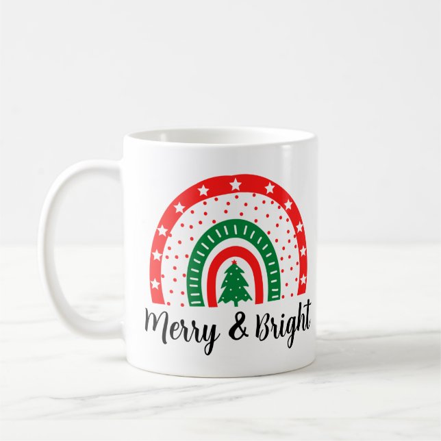 Merry & Bright Christmas Kaffeetasse (Links)