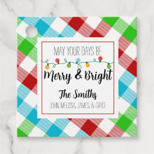 Merry & Bright Christmas Light Family - Geschenkma Geschenkanhänger