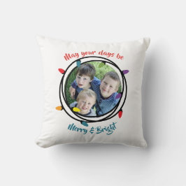 Merry & Bright Christmas Lights Kissen