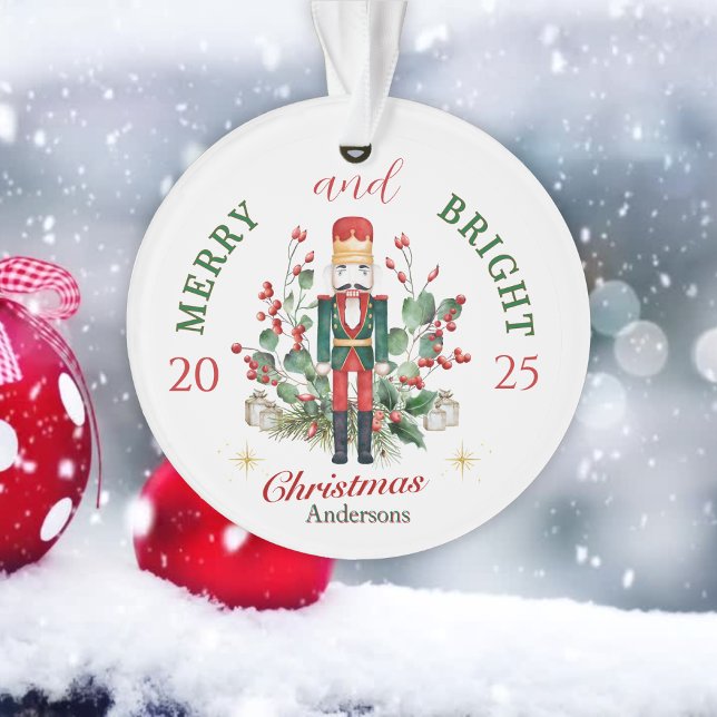 Merry & Bright Christmas Nutcracker Solder  Ornament (Von Creator hochgeladen)