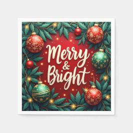 Merry & Bright Christmas  Serviette