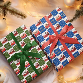 Merry & Bright Christmas Snowflake Foto Geschenkpapier Set