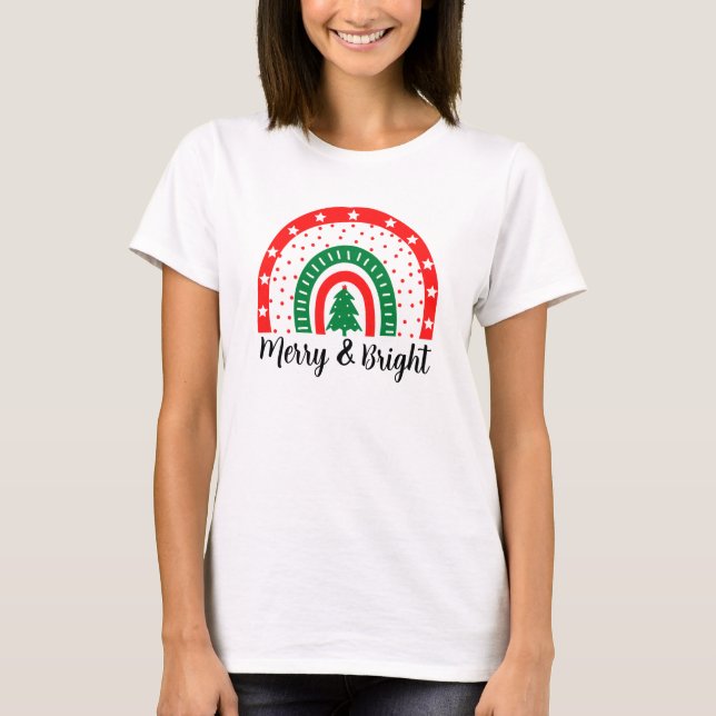 Merry & Bright Christmas T - Shirt (Vorderseite)