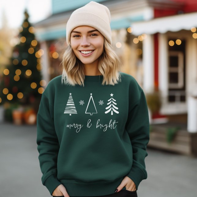Merry & Bright Christmas Tree T - Shirt (Von Creator hochgeladen)