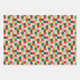 Merry & Bright Color Blocks Geschenkpapier Set