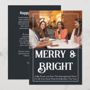 Merry & Bright Corporate Holiday Card für Mitarbei Feiertagskarte