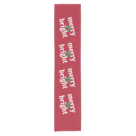 "Merry & Bright" Crimson Red Table Runner Kurzer Tischläufer