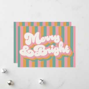 Merry & Bright farbenfroh Retro Weihnachten Non-Fo