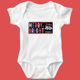 Merry & Bright, Frohe Weihnachten Baby Strampler