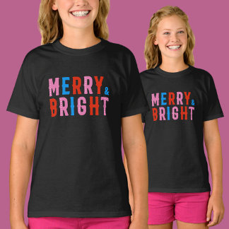 Merry & Bright, Frohe Weihnachten T-Shirt