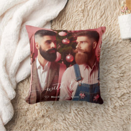 Merry & Bright Gay Retro Rosa | Benutzerdefinierte Kissen
