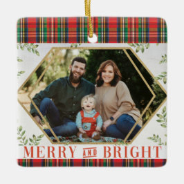 Merry & Bright Geometric Christmas Ornament