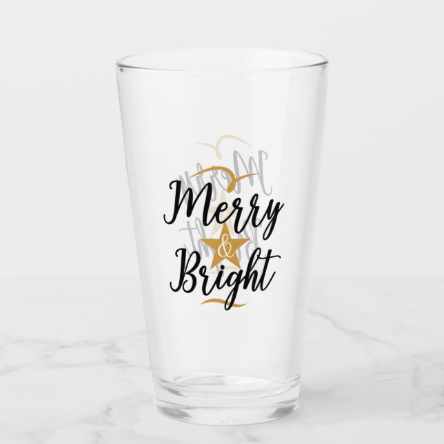 Merry & Bright Glas (Vorderseite)