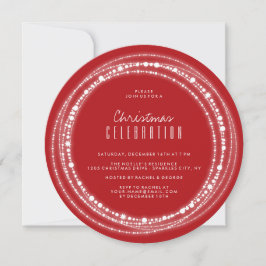 Merry & Bright Glitzern Chic Feier einladen Einladung