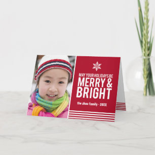 Merry & Bright Holiday Streifen Falten Weihnachten