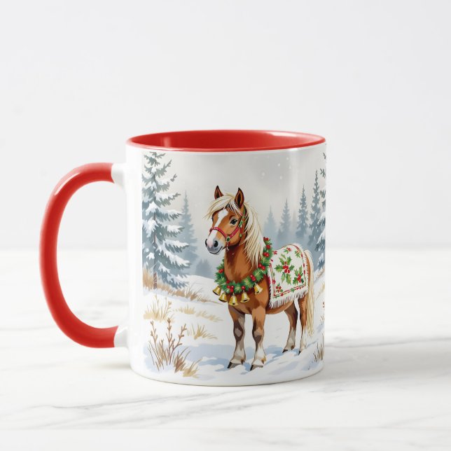 Merry & Bright, Holly Jolly Shetland Pony Christma Tasse (Links)