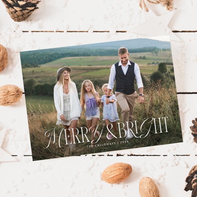 Merry & Bright Horizontal Foto Weihnachten (Von Creator hochgeladen)