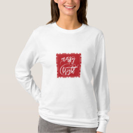 Merry & Bright | Individuelle Name hinten | Rot Ka T-Shirt