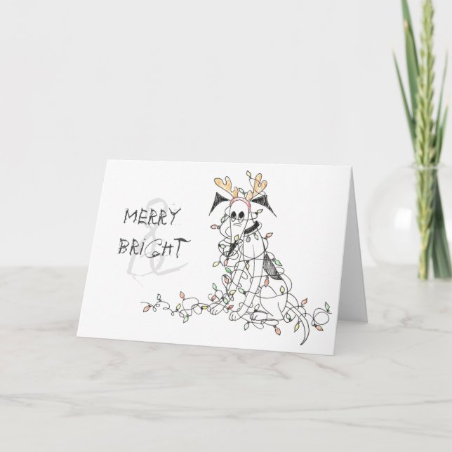 Merry & Bright Karte (Vorderseite)