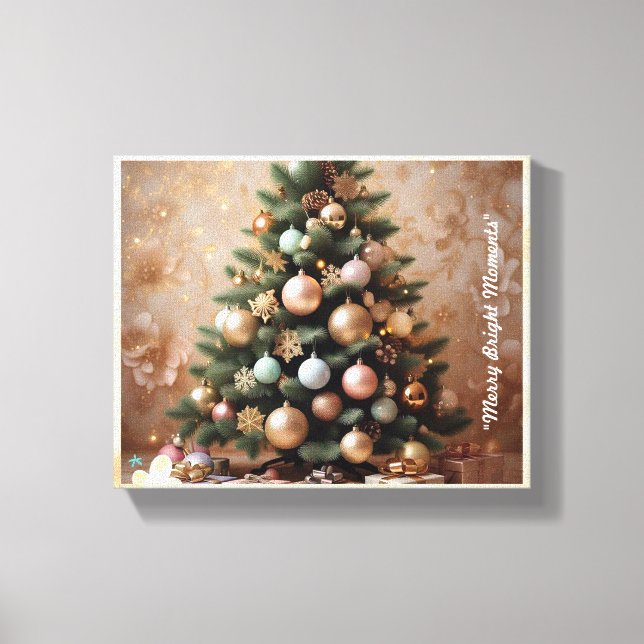"Merry & Bright" Leinwanddruck (Vorderseite)