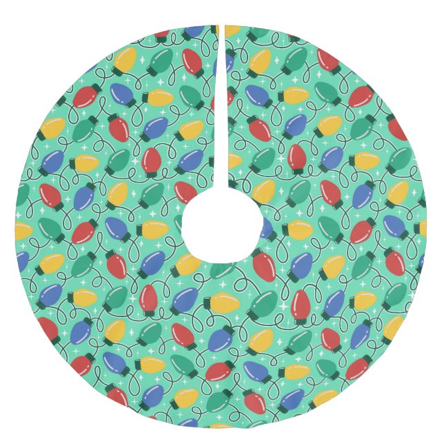 Merry & Bright Lights Polyester Weihnachtsbaumdecke (Vorderseite)