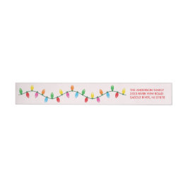 Merry & Bright Lights Weihnachtsanschrift Label