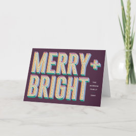 Merry + Bright Marquee Grußkarte - Lila Einladung