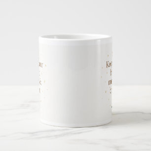Merry & Bright Minimalistische Weihnachts-Zitat- Jumbo-Tasse
