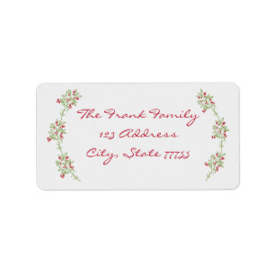 Merry & Bright Mistletoe Weihnachtsadresse Label Adressaufkleber