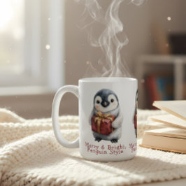 Merry & Bright Penguin Weihnachten Kaffeetasse