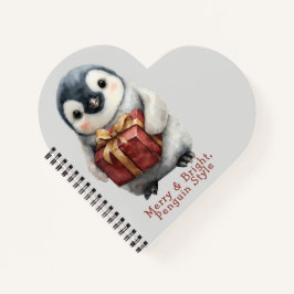 Merry & Bright Penguin Weihnachten Notizbuch