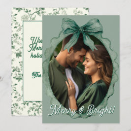 Merry & Bright Photo Holiday Christmas Feiertagskarte