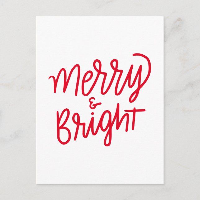 Merry & Bright Postkarte (Vorderseite)
