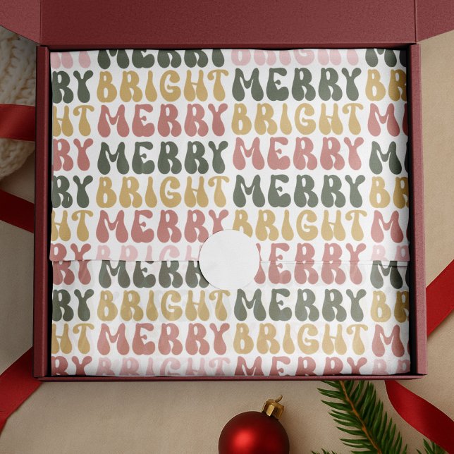 Merry & Bright Retro 80er Nostalgia Trendy Seidenpapier (Von Creator hochgeladen)